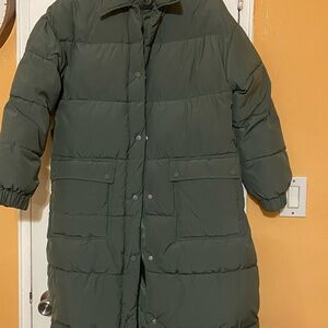 Topshop Green Puffer Jacket